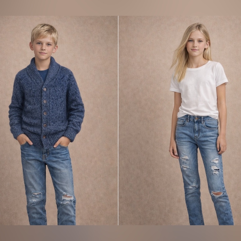 Boys/Girls Size 14 Blue Jeans Distressed  NWOT